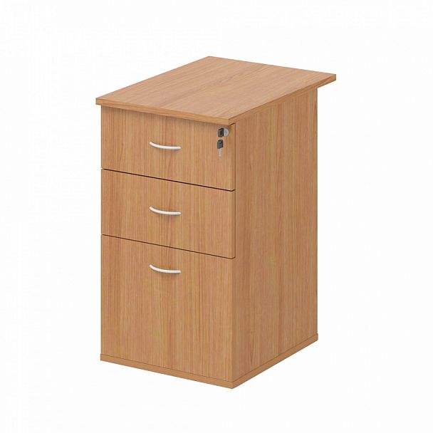 Тумба приставная, топ 25 мм, замок на верхний ящик "Логистика" ПК-ЛОГ-ТМП43Х60З/25-В1-24 ольха - Вид 1