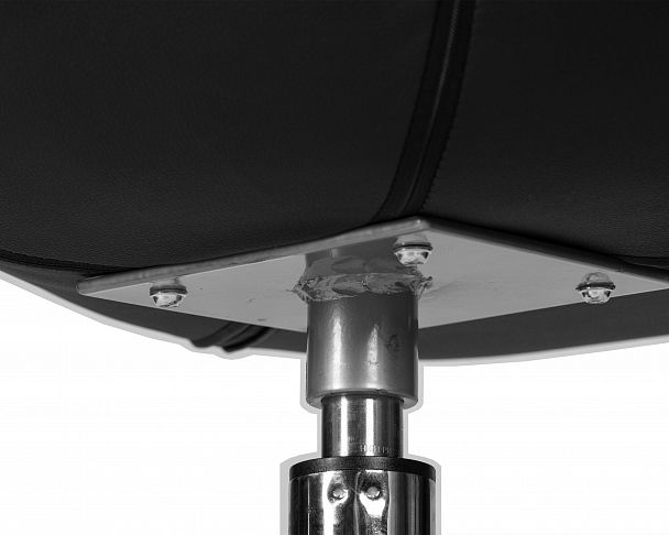 Кресло дизайнерское DOBRIN SWAN (черный кожзам P13, алюминиевое основание) - Вид 8