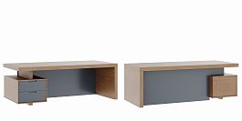 Стол письменный с тумбой малой Concept 220x100x76 дуб капучино - Фото предпросмотра