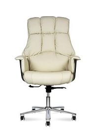 Кресло офисное / Президент / слоновая кость / экокожа - Фото предпросмотра