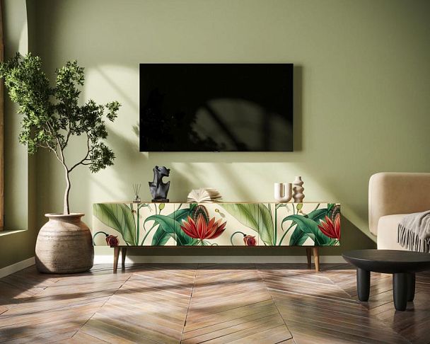 Комод Berber с ящиками низкий под TV арт BB19/Print_55 - Вид 4