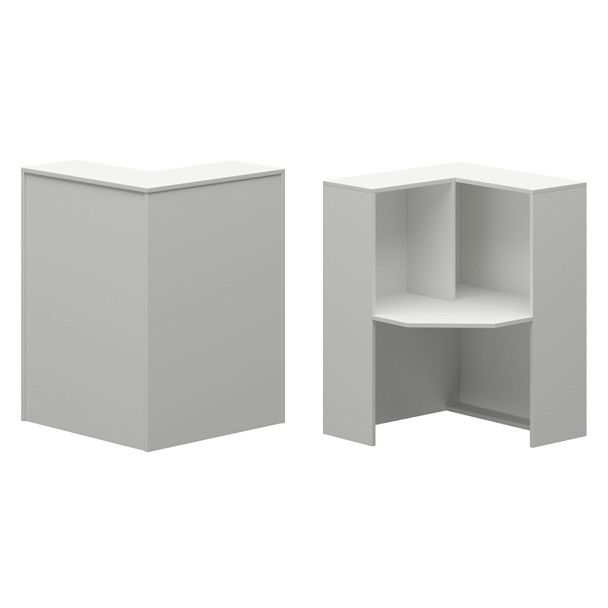 Стойка угловая левая А-555 Белый 900x900x1220 Ресепшн - Вид 1