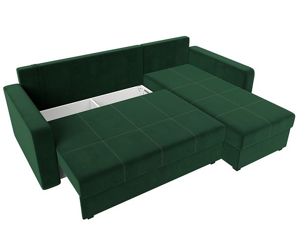 Диван угловой Ливерпуль Лайт правый угол Велюр зеленый - Вид 7