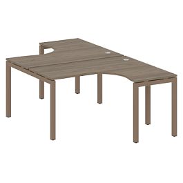 Metal System Quattro Р. ст. криволинейная на П-образном м/к 50БП.РАС-СА-2.3 Вяз/Мокко металл 1400*2435*750 - Фото предпросмотра