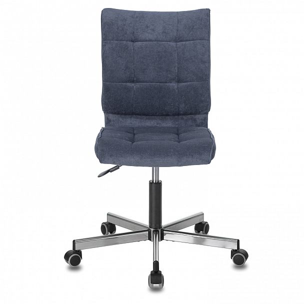 Кресло BRABIX "Stream MG-314", без подлокотников, пятилучие серебристое, ткань, темно-синее, 532397, MG-314_532397 - Вид 6