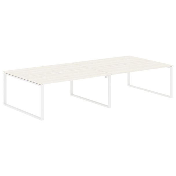 Стол 4-х местный EQWST 3516 Ясень Траун/Белый 3526х1606х750 EDIS - Вид 1