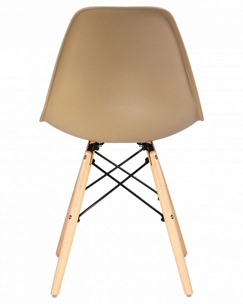 Стул обеденный DOBRIN DSW (ножки светлый бук, цвет бежевый (GR-03)) - Вид 3