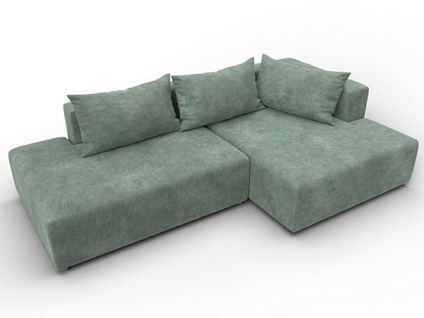 Диван угловой Лига-103 НПБ угол правый Велюр зеленый - Вид 6