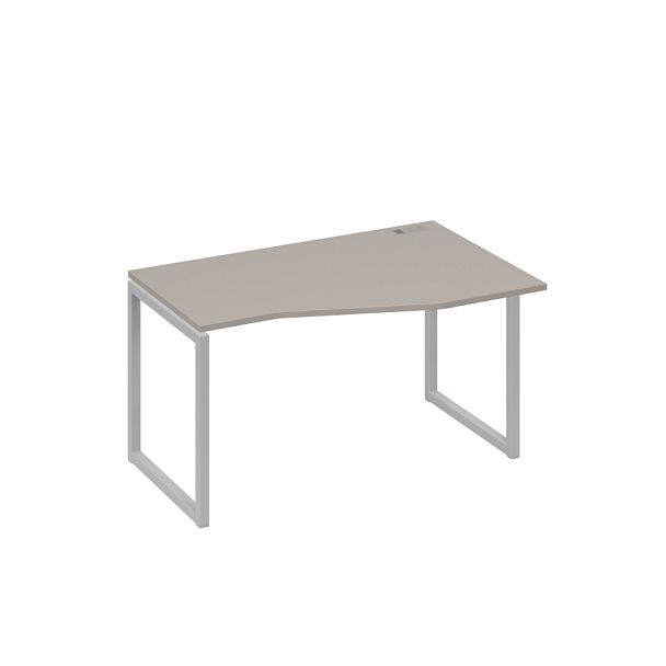 Стол эргономичный правый "Техно" на металлокаркасе QUATTRO A4 А4 Б4 064 БП мокко премиум / металлокаркас серый - Вид 1