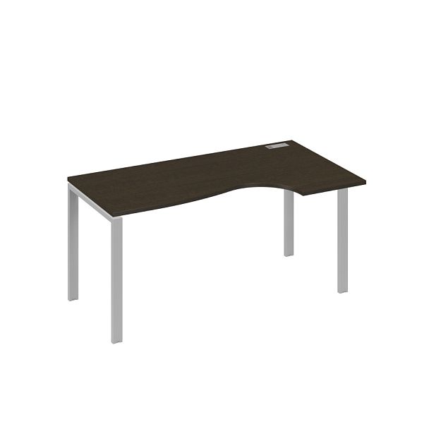 Стол эргономичный правый "Классика" на металлокаркасе UNO A4 А4 Б1 046 БП венге / металлокаркас серый - Вид 1