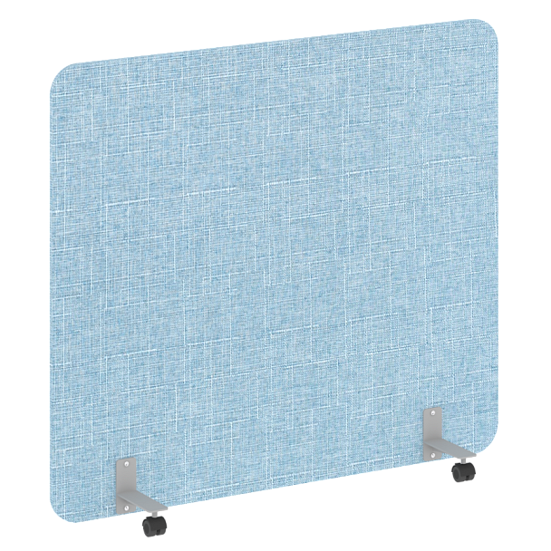 R-line soft Перегородка на металлических опорах, на роликах AP.R-160-140 Romeo 09/Серый металл 1600*18*1400 - Вид 1