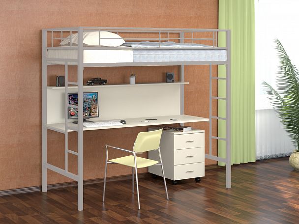 Кровать-чердак "Севилья-1" серый - Вид 1