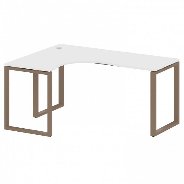 Стол "Metal System" БО.СА-4 белый/мокко - Вид 2