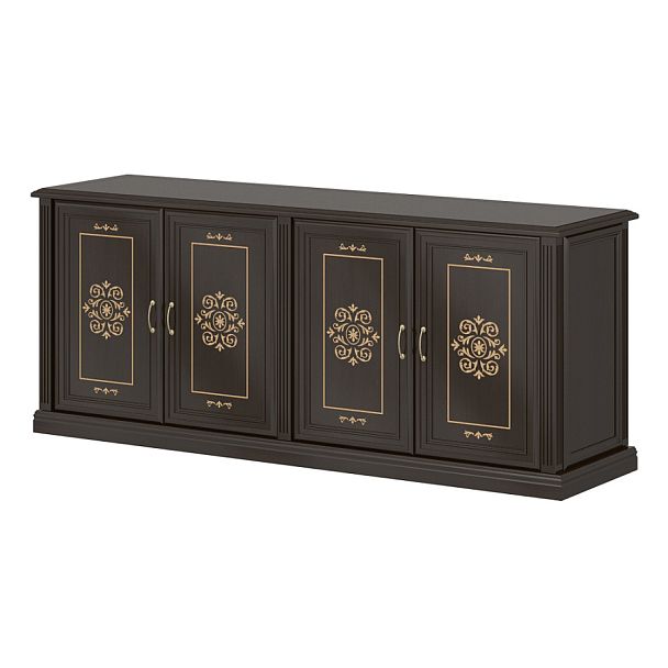 Греденция "Версаль люкс"  ПК-ВРЛ-ТМ200Х55Ш/И3-В1-974 темный орех - Вид 1