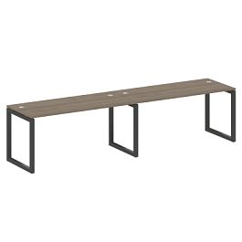 Metal System Quattro Р. ст. на 2 раб. места на О-образном м/к 50БО.СМ-2.4 Вяз/Антрацит металл 3200*720*750 - Фото предпросмотра