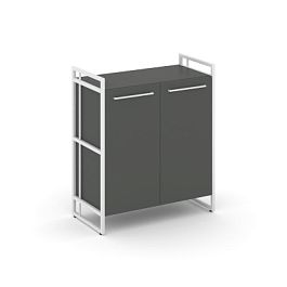 Rift Шкаф 2 ниши широкий RF.SS-21 Антрацит/Металл Белый 798*396*924 - Фото предпросмотра