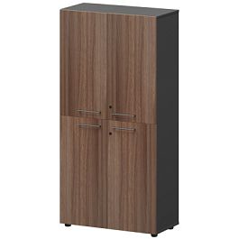Шкаф высокий закрытый СМШ48.2.28F Темный шимо/Графит 792x380x1595 Кортез - Фото предпросмотра