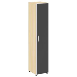 Yalta Шкаф узкий LT.SU-1.10 R (R) black Акация/Стекло black 400*450*1987 - Фото предпросмотра