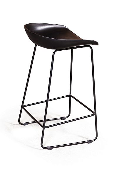 Стул полубарный Leo пластик черный - Вид 7