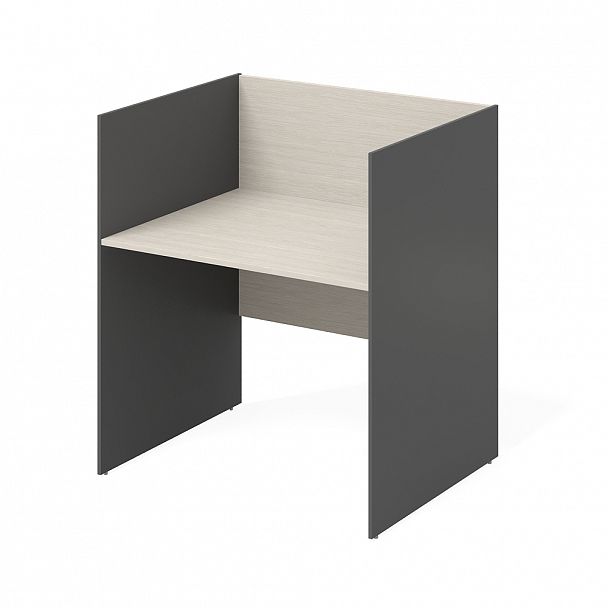 Стол офисный рабочий "Тандем" ПК-ТН-СТ1С160Х81ЭР/Д-В2-909 дуб альпийский/антрацит - Вид 1