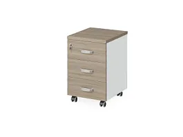 БЕРЛИН / BERLIN Тумба мобильная 400х500х610 Шорвуд/Белый - Фото предпросмотра