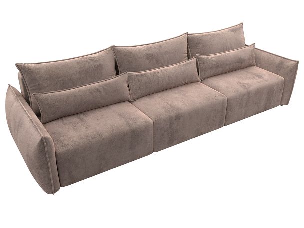 Диван прямой Лига-051 НПБ Лонг Велюр бежевый - Вид 6