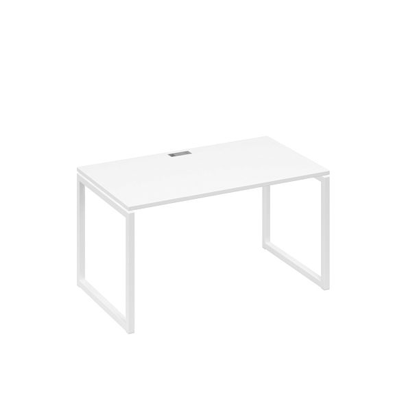 Стол письменный на металлокаркасе QUATTRO A4 А4 Б4 024 БП белый премиум / металлокаркас белый - Вид 1
