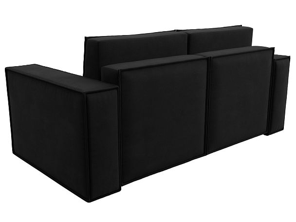Диван прямой Куба мини Микровельвет черный - Вид 6