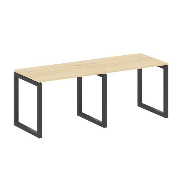 Metal System Quattro Р. ст. на 2 раб. места на О-образном м/к 50БО.СМ-2.1 Акация/Антрацит металл 2000*720*750 - Вид 1