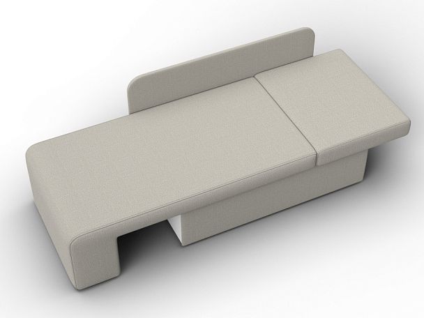 Кушетка Лига-097 Рогожка бежевый - Вид 8