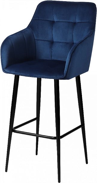 Барное поворотное кресло Мони К, Confetti blue/черный - Вид 2