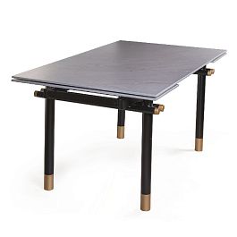 Стол обеденный Trump (160+40+40), керамика серая - Фото предпросмотра