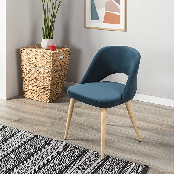 Стул Lars Diag blue/нат.дуб - Вид 11