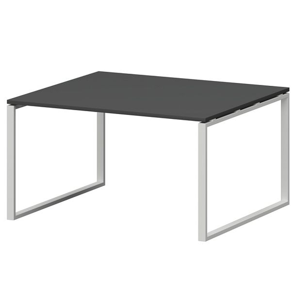 Стол переговорный на металлокаркасе СМСП-О-16.123.Пр25 Графит/Белый 1600x1236x750 Смарт - Вид 1