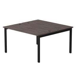 Бенч-система на 2 места Everprof EVO на металлокаркасе 1380х670(1370)x755 Дуб Пасадена/Черный - Фото предпросмотра