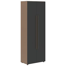 Шкаф высокий широкий VHCS 80.1 Яшма черный/Кобра 800х430х2253 VELION - Фото предпросмотра