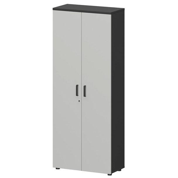 Шкаф СМШ-58Д Тип1 Графит/Белый 792x380x1990 Смарт - Вид 1