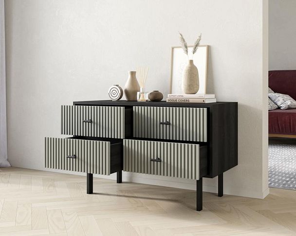 Комод с четырьмя ящиками Emerson арт EM05/gray/L - Вид 2