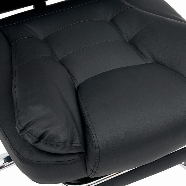 Кресло офисное CROMEX "Chill MS-005", с функцией вибромассажа, подножка, экокожа, черное, 532958 - Вид 13