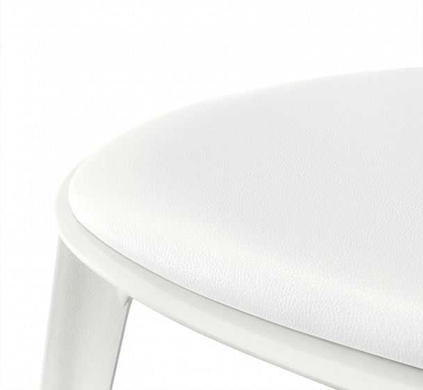 Стул Sheffilton SHT-S111-CN1 с мягкой подушкой из кож.зама белый/белый, стопируемый - Вид 6