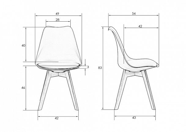Стул обеденный DOBRIN JERRY SOFT (ножки светлый бук, цвет сиденья темно-серый (G-04)) - Вид 10