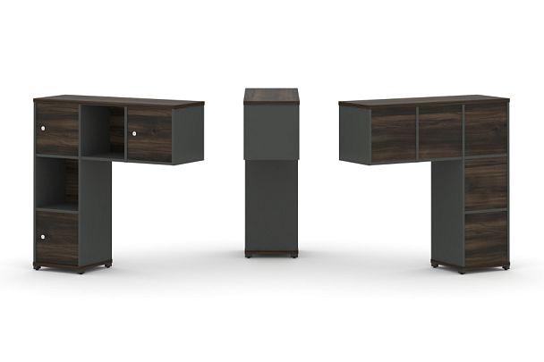 Concept Надставка низкая CN.ONN-002 Дуб Мали/Антрацит/Металл Антрацит 1099*365*1130 - Вид 1