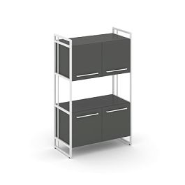 Rift Шкаф 3 ниши широкий RF.SS-33 Антрацит/Металл Белый 798*396*1286 - Фото предпросмотра