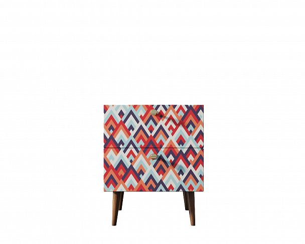 Тумбочка "Berber" с двумя ящиками 2 принт - Вид 3