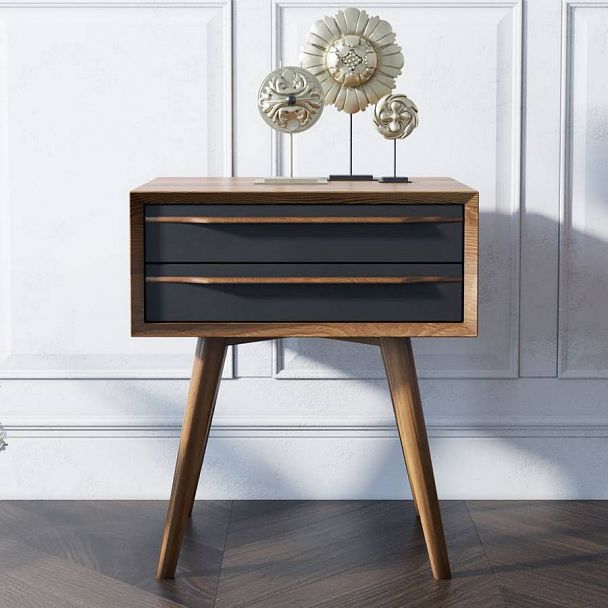 Тумба прикроватная "Bruni Black" BR-12 - Вид 4