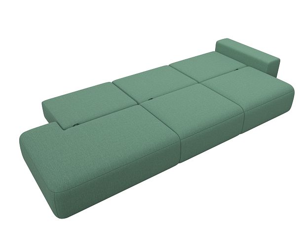 Диван прямой Лига-036 НПБ Модерн Лонг подлокотник справа Рогожка зеленый - Вид 10