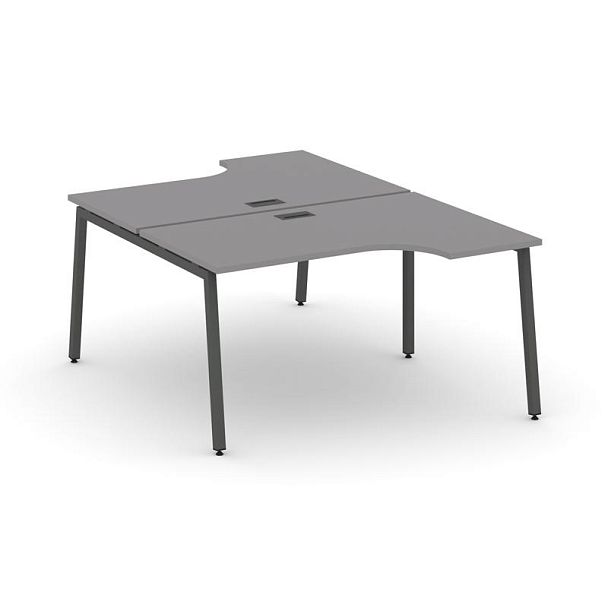 Стайл Проджект Рабочая станция эргономичная SN-4A.DRPA-021 Серый Пепел/Металл Антрацит 1380*1632/199 - Вид 1