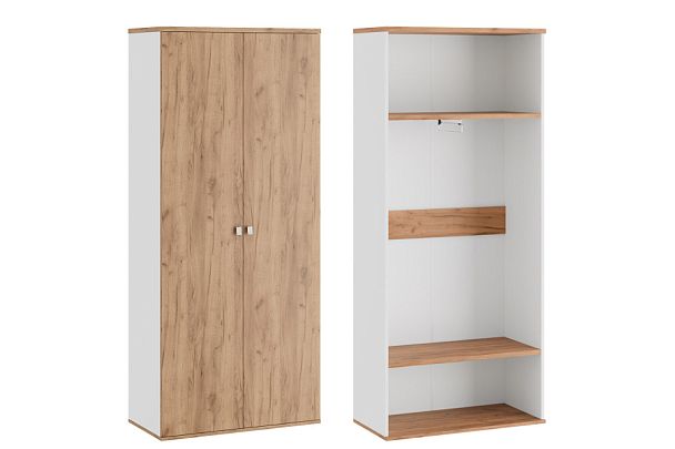 Гардероб Tess 90x45x207 дуб крафт золотой - Вид 1