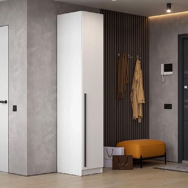 шкаф распашной Берген ШК-400 белое дерево/белое дерево - Вид 4