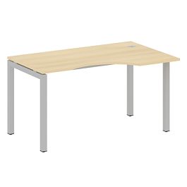 Metal System Quattro Стол криволинейный правый на П-образном м/к 50БП.СА-2 (R) Акация/Серый металл 1400*900*750 - Фото предпросмотра